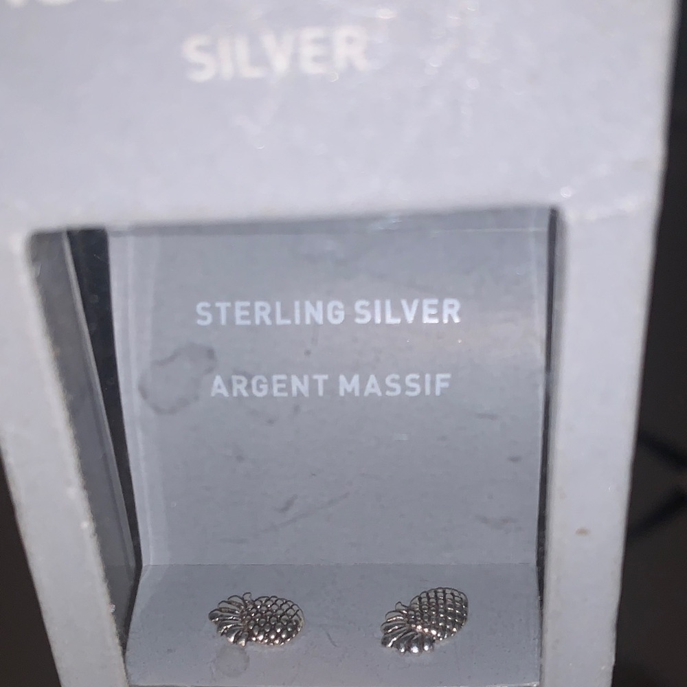 🆕- Sterling Silver Pineapple Earrings